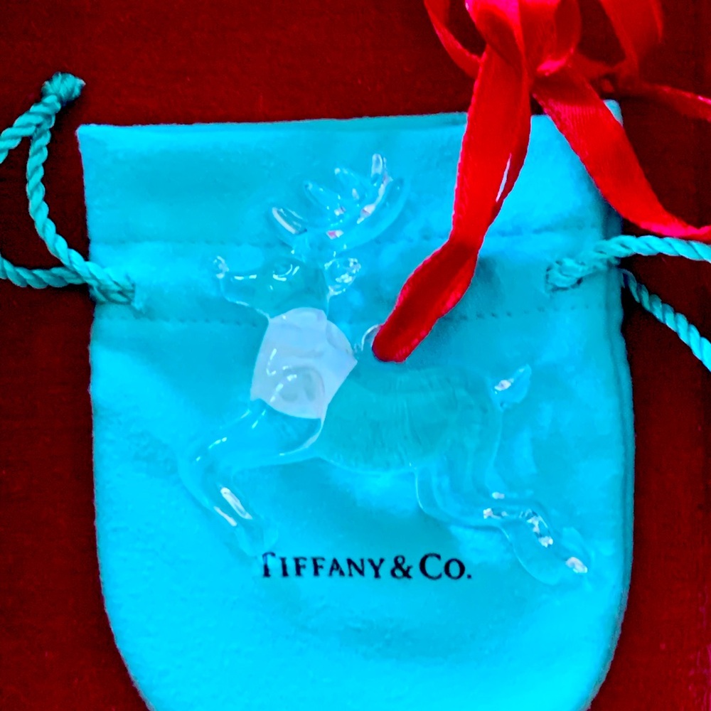 Tiffany Crystal Reindeer Ornament